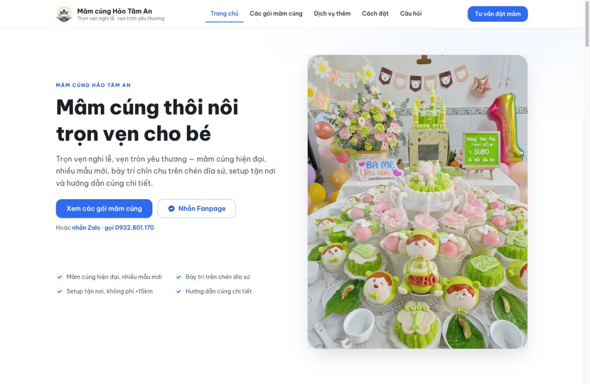 Trang chủ Mâm cúng Hảo Tâm An — các gói mâm cúng thôi nôi trọn vẹn